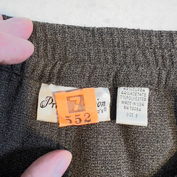 Chico's Private Collection Pant Woman's XL/16 (Chico's 3) Brown VINTAGE! Pleats - Picture 13 of 14